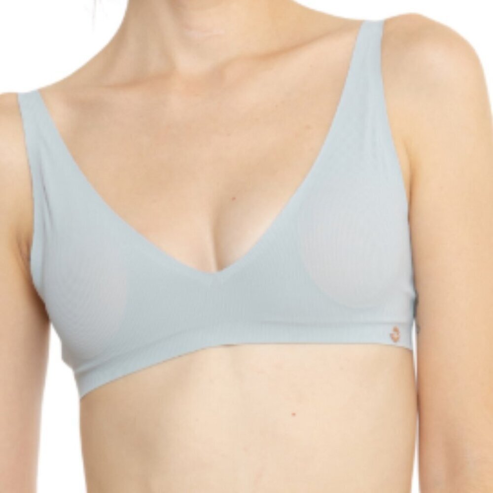 NWT Danskin Intimates Padded Seamless Wireless Grey Bra Size M Removeable Cups